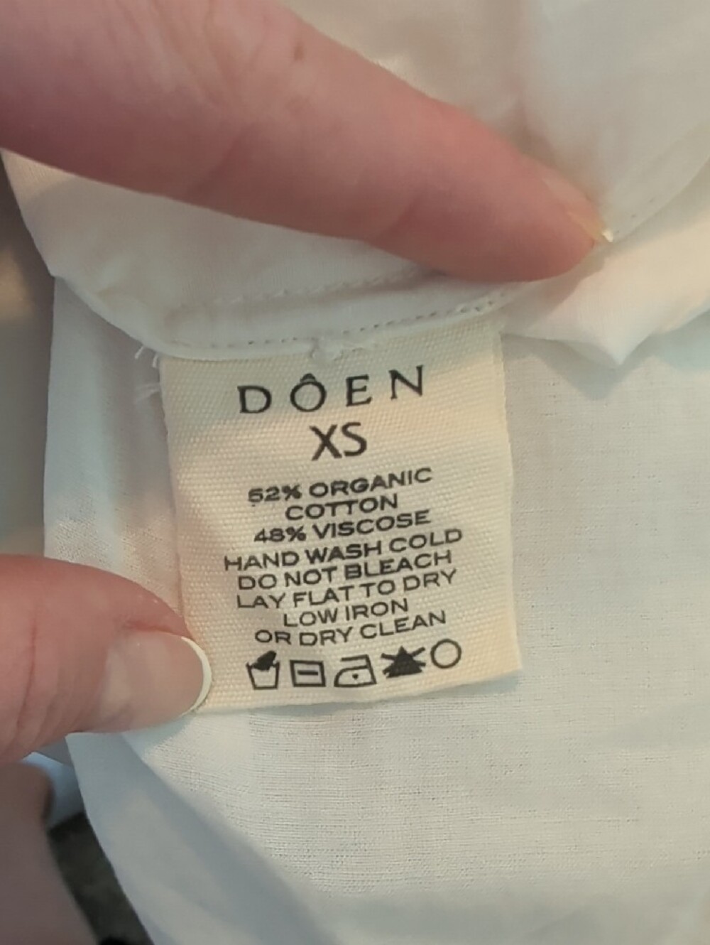 NWT Doen White Peasant Blouse Women's Button-Front Top - Picture 5 of 7